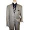 Steve Harvey Classic Collection Beige/Navy Plaid Super 120's Suit 6721